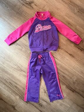 🍃3/$30 Puma Purple & Pink Girls Toddler Tracksuit
